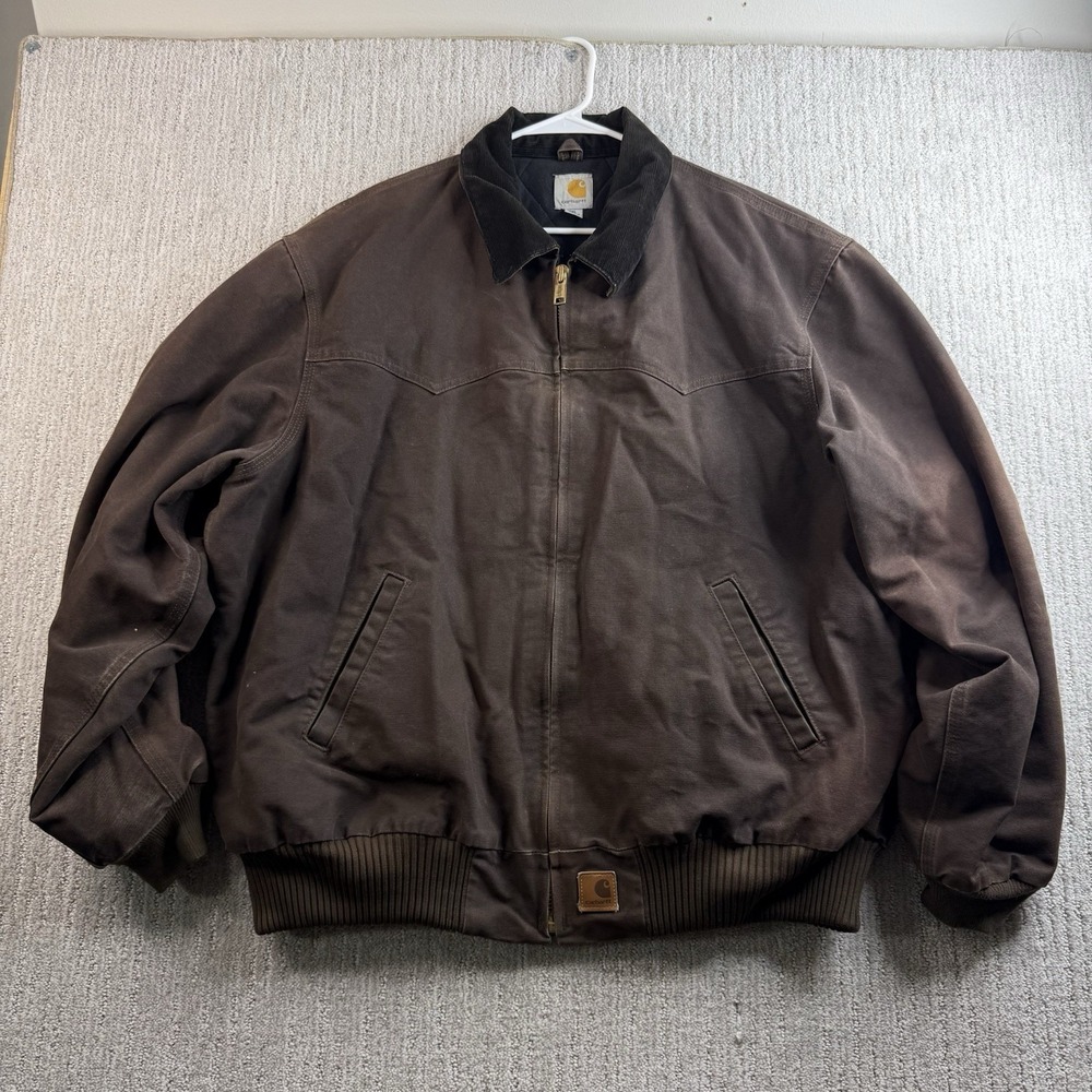 Carhartt Santa Fe Jacket Men's XXL J14 DKB Dark Brown Workwear